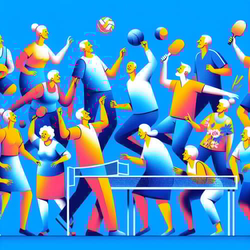 Joyous Russian Retirees Engaging in Vibrant Activities