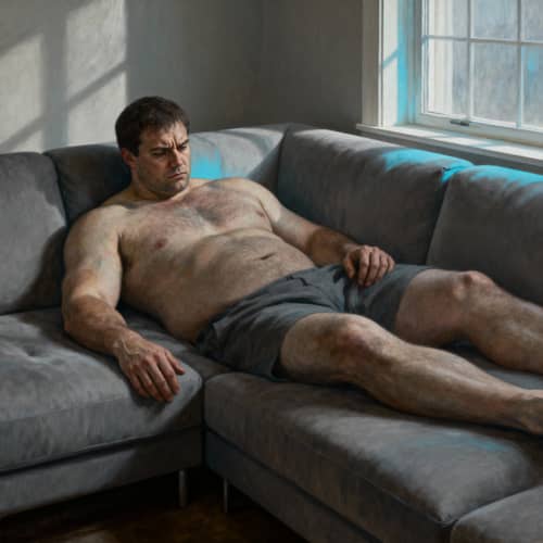 Emotional Portrait of a Large-Built Model