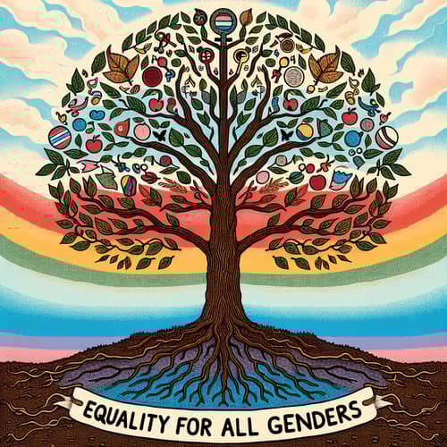 Gender Equality Illustration: Unity Among Different Genders