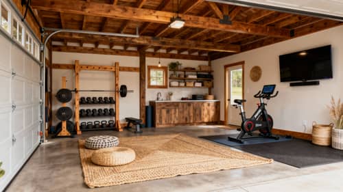 Beautiful Rustic Garage Gym Design Ideas Beautiful Rustic Garage Gym Design Ideas