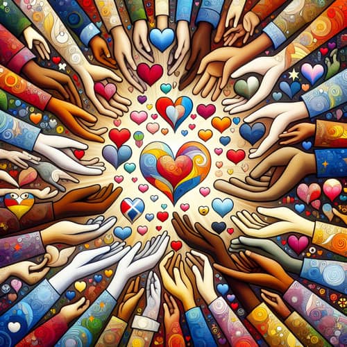 Love and Goodness for Everyone: Unity and Equality Concept Art
