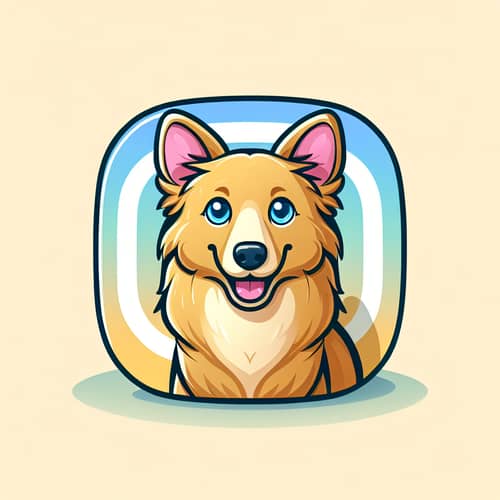Cartoon Swedish Shepherd Dog | Instagram Logo Design