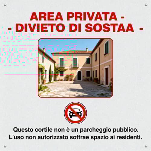 Private Area - No Parking Sign