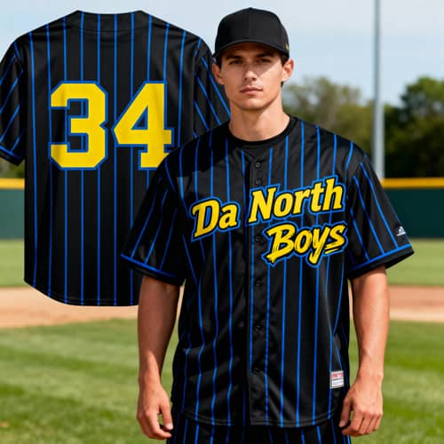 Custom Da North Boys Baseball Jersey Design