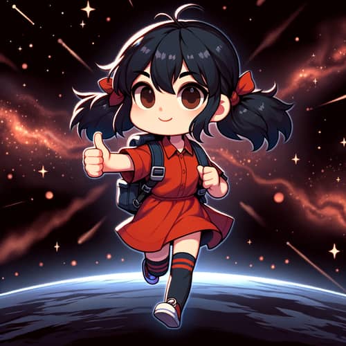 Chibi Vocaloid Kaai Yuki - Dynamic Full Body Illustration