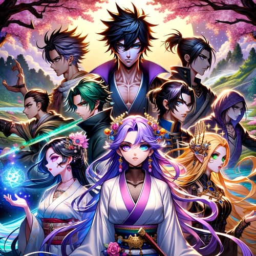 Diverse Anime Characters Showcase | Unique Warrior, Magician, Ninja & Enchantress