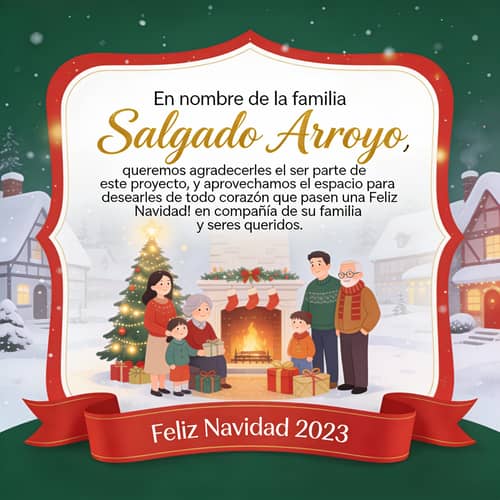 Salgado Arroyo Family Christmas Card Greeting