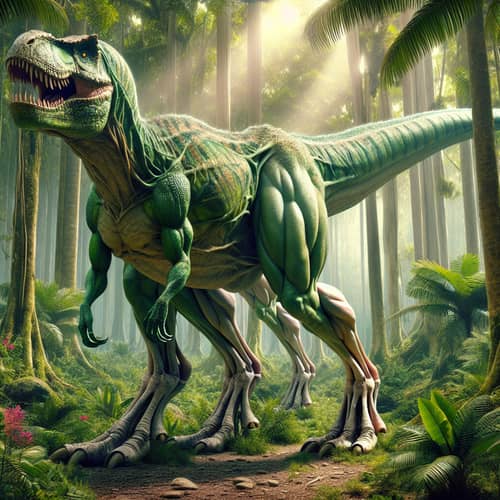 Intriguing Dinosaur-Human Hybrid Creation