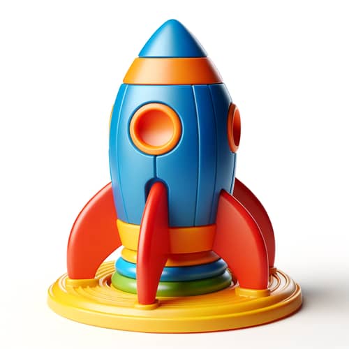 Colorful Plastic Rocket Toy for Kids