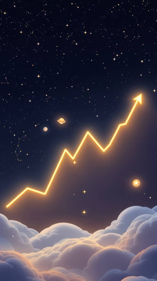 Minimalist Cryptocurrency Market Forecast Visual