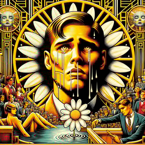 Epic Tragedy: Jay Gatsby's Despair, Nick's Revelation, Pop Art Style