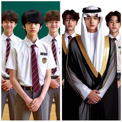 South Korean Boy Transforms into Saudi Arabian Prince - Before & After
