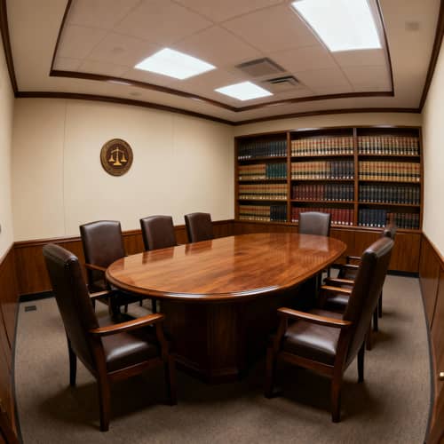 Panoramic View of a Judicial Deliberation Room Panoramic View of a Judicial Deliberation Room
