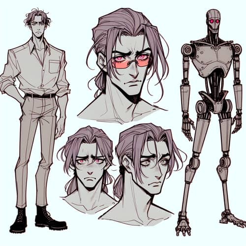 Tall Muscular European Mechanic | Unique Features and Expressions