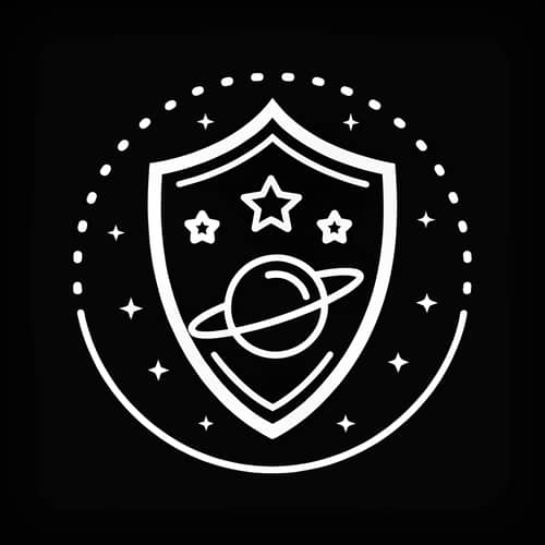 Space Guard Logo on Black Background