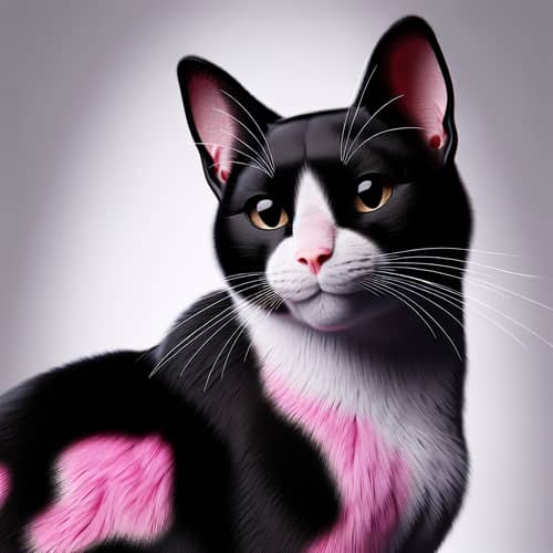 Captivating Indian Cat with Black & Pink Fur