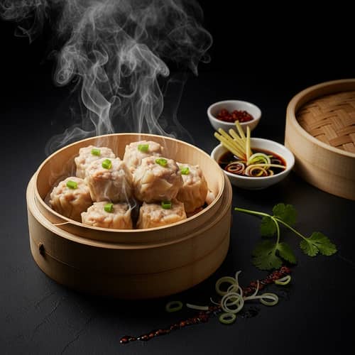 Luxurious Chicken Dim-Sums Design for Print