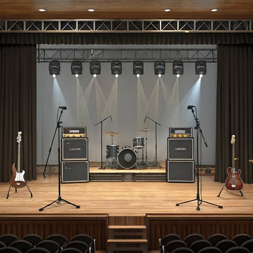 Incredible Stage Setup for Music Bands