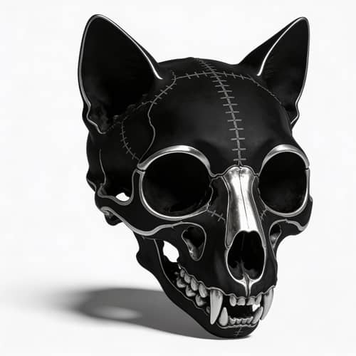 Feline Skull Art: Unique Cat-Inspired Design