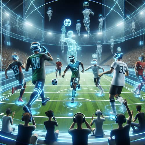 Futuristic Metaverse Football Game with Diverse Players