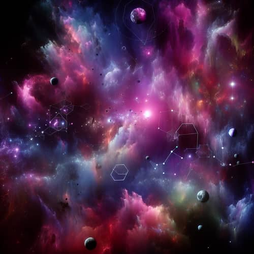 Cosmic Scenery: Space Exploration & Abstract Journey