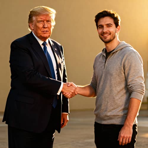 Shaking Hands with Donald Trump - Photo Opportunity