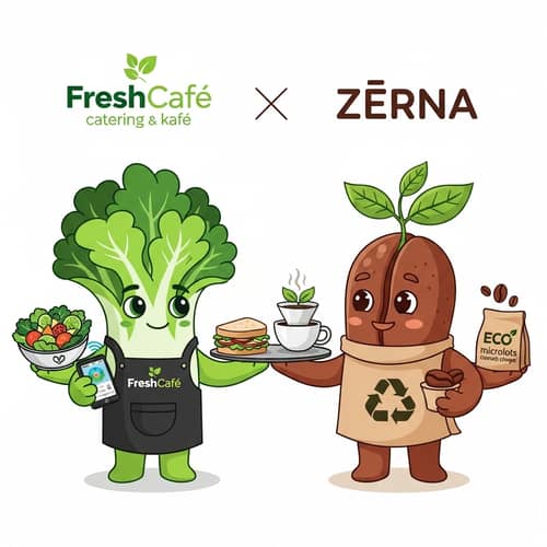 Friendly Mascots Symbolizing Partnership