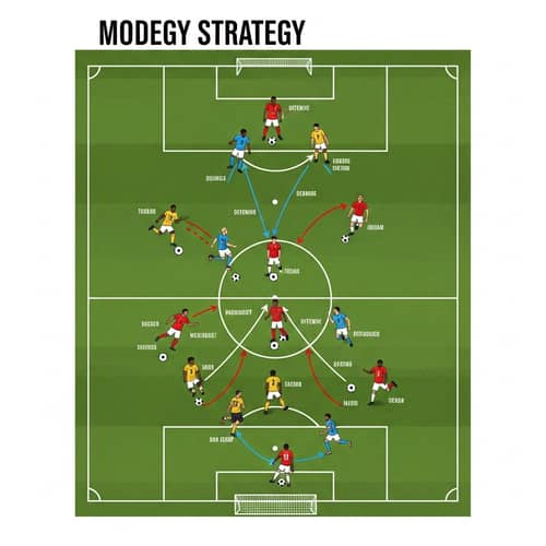 Modern Soccer Strategy Diagram - Player Positioning & Movement