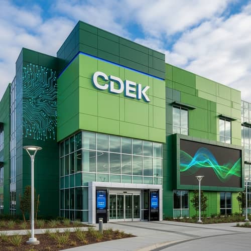 Green CDEK Cyber Tech Company Building | Modern Architectural Design