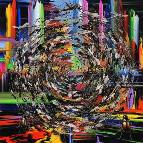 Abstract Insect Infestation Art Exhibition
