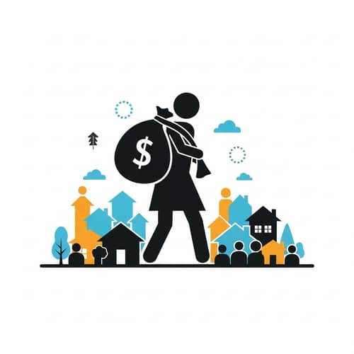 Financial Success in Community Setting | Prosperity Symbol