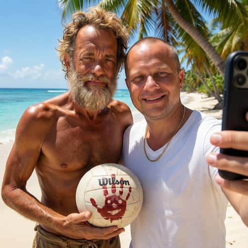 Epic Selfie with Tom Hanks' Chuck Noland