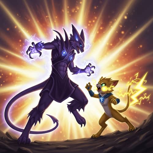 Epic Battle: Mewtwo vs Pikachu - Intense Showdown