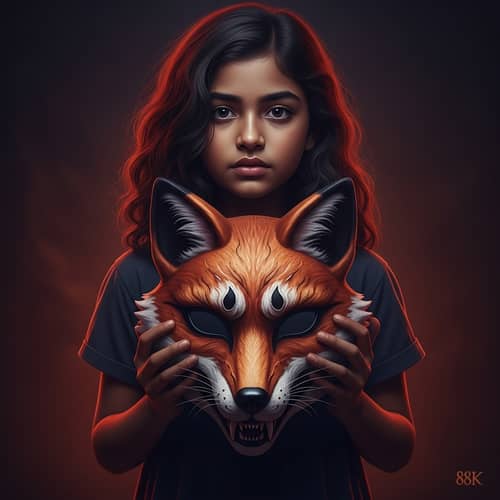 Intricately Detailed Fox Mask - Supernatural Digital Art