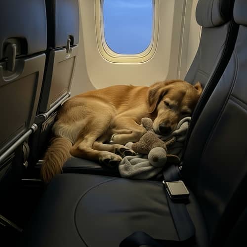Cute Dog Sleeping on Airplane – Travel with Pets Done Right