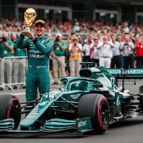 Aston Martin Formula 1 Race Car | Victory Celebration