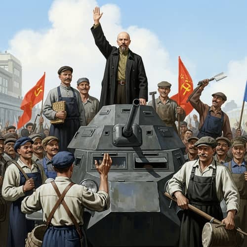Lenin on Armored Car: May 1 Workers' Day Celebration