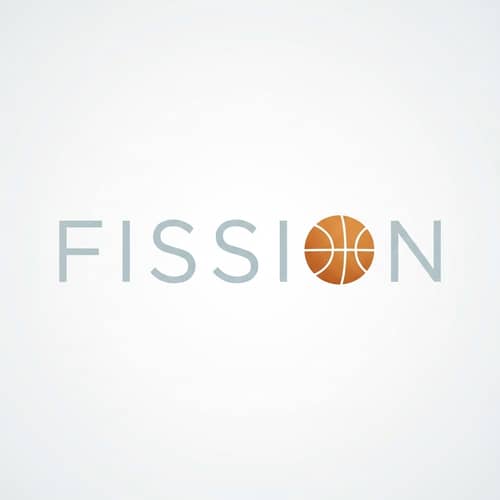 Minimalist FISSION Basketball Team Logo Design