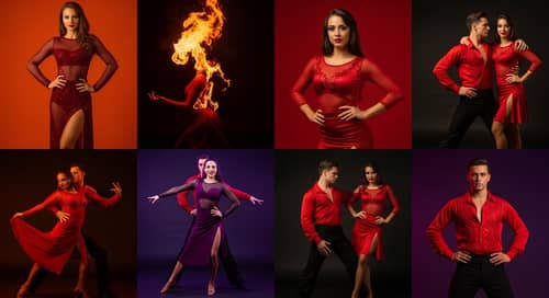 Fiery Dance Show Concept Mood Board - Latin-Inspired Passion