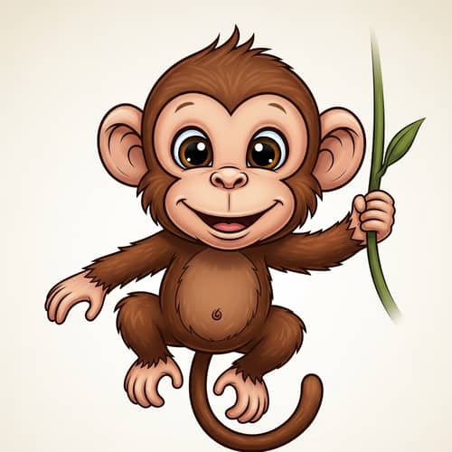 Charming Clipart Monkey Design | Cute and Playful Image