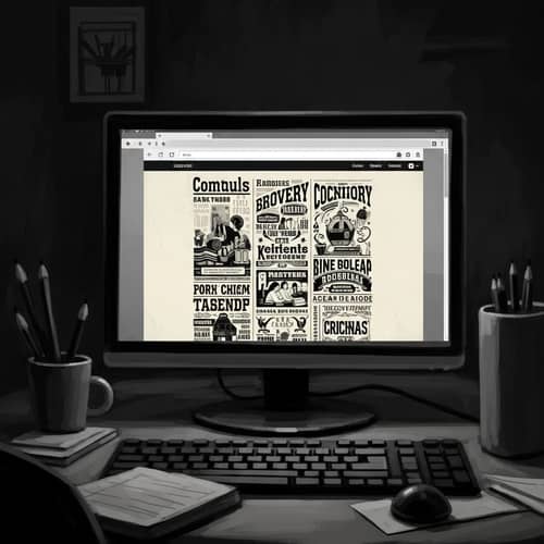 Vintage-Style Website Display | Chiaroscuro Digital Painting