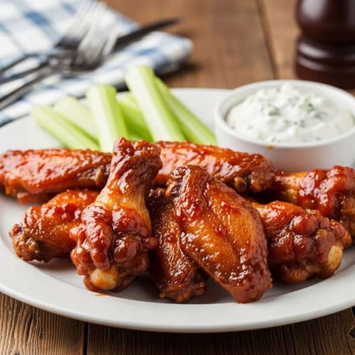 Delicious Chicken Wings with Sweet and Spicy Sauce