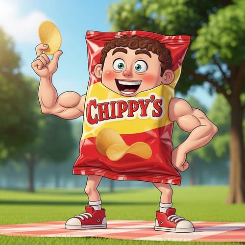 Creative Character Potato Chips Snack | Brand Name