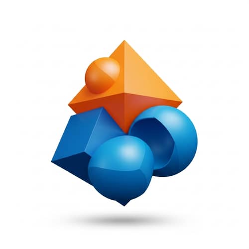 Dynamic 3D Logo Illustration Design