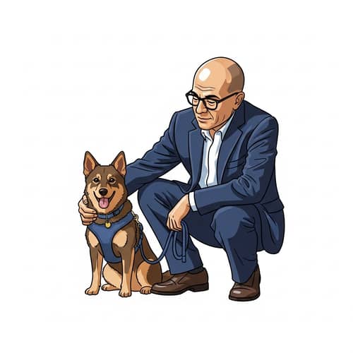 Jovial Jorkey Dog and Distinguished Owner - Companionship Story