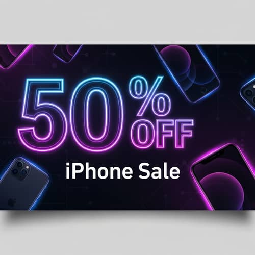 Creative Black Friday Banner Design | iPhone Discounts