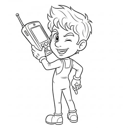 Animated Young Man with Oversized Head in Suit - Cartoon Character Design