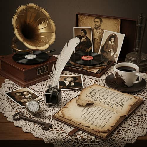 Vintage Still-Life Scene Evoking Nostalgia and Memories