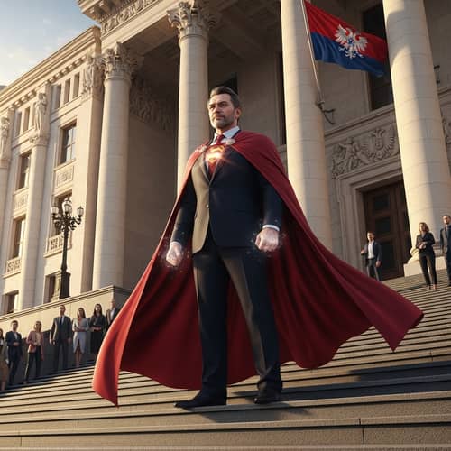 Powerful Eastern European politician with superhuman abilities