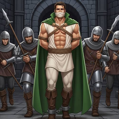 Muscular Prince Arrested and Beaten by Guards - Vulnerability and Strength